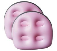 Coussins de baignoire, siège d'appoint gonflable 2 pcs, 18.5x14.6x5.9 '' Spa et dossier de dossier de baignoire gonflable avec aspiration, siège de bain à remous en PVC Silat de booster , rose