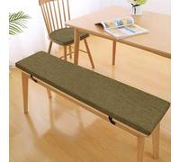 Coussins de balancelle de jardin 170 x 30 x 3 cm, mousse à mémoire de forme haute densité, lavables en lin, antidérapants, pour banc à chaussures, fenêtre, piano, salle à manger, balançoires