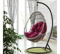 Coussins de balançoire de jardin en rotin en forme d'œuf, décoration de terrasse confortable, utilisation en intérieur/extérieur, accessoires de mobilier d'extérieur élégants, parfaits pour la détente