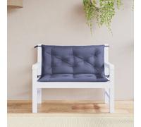 vidaXL Lot de 2 coussins de banc de jardin – coussins de siège extérieur/intérieur – bleu marine