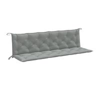 Coussins de banc de jardin lot de 2 gris clair mélangé tissu