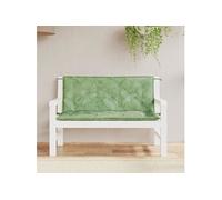 vidaXL Coussins de banc de jardin Lot de 2 motif de feuilles en tissu