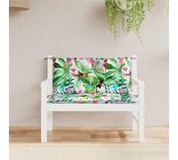 vidaXL Coussins de banc de jardin Lot de 2 Multicolore 100x50x7 cm