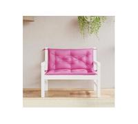 Coussins de banc de jardin lot de 2 rose 100x50x7 cm tissu, coussin, coussin de banc, coussin de jardin, coussin d'extérieur, coussin de siège