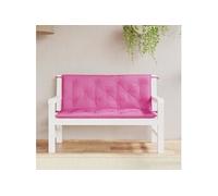 vidaXL Coussins de banc de jardin lot de 2 rose 120x50x7 cm tissu 361695 Rose G