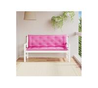vidaXL Coussins de banc de jardin 361714 – lot de 2 rose 150×50×7 cm tissu