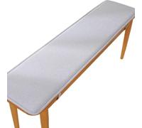 Coussins de banc imperméables et antidérapants pour utilisation en intérieur/extérieur - 40/48/60 cm (L) x 14/15/17/11 cm (l), gris clair - Coussins avec envers antidérapant (33 x 119,4 cm)