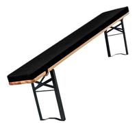 Coussins de banc imperméables et épais - 220 x 40 x 3 cm - Pour banc, jardin et terrasse - Durable et confortable - Avec fermeture éclair - Noir élégant