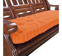 Coussins de banc modernes en fourrure rouge de 10 cm d'épaisseur pour intérieur, salle à manger, terrasse et balcon - Coussins d'assise confortables (110 x 55 cm)