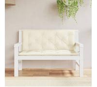 Vidaxl Coussin De Banc De Jardin Blanc Crème Tissu Oxford