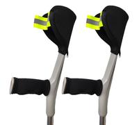 Coussins de béquille d'avant-bras, manchette ouverte coude béquille poignée à main couvre ensembles pour personnes âgées, handicapées, arthrite, patients d'accident vasculaire cérébral, doux antidérap