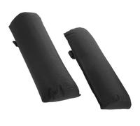Coussins de Bras de Rechange pour Chaise Pliante, 1 Paire, Tissu Noir | Rembourrage Confortable Pliable, 33x11,5x5cm, pour Balcons et Chaises de Voyage