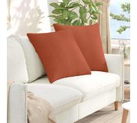 Vidaxl Coussins De Canapé 2 Pcs Rouge Orange 80 X 80 Cm