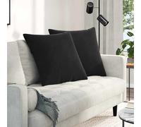 vidaXL Coussins de canapé 2 pcs velours côtelé Gris clair 70 x 50 cm