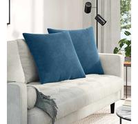 vidaXL Coussins de canapé 2 pcs velours côtelé Gris clair 70 x 50 cm