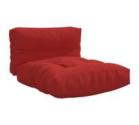 Coussins De Canapé Palette 2 Pcs Rouge Tissu Vidaxl Vidaxl Rouge