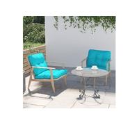 vidaXL Coussins de canapé palette 2 pcs turquoise tissu 360688