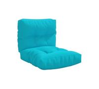 vidaXL Lot de 2 coussins de palette – Coussins de siège pour salon et jardin, Turquoise tissu