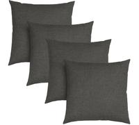 sleepling Lot de 4 coussins de canapé - 40 x 40 cm - Gris foncé | Lot de 4 housses en tissu d'ameublement robuste - 40 x 40 cm - Décoration pour canapé, canapé, coussin - Fabriqué en UE