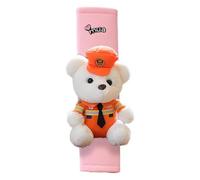 Coussins de ceinture de sécurité de dessin animé - Pendentif ours en peluche, décoration intérieure de voiture de mignonne | Protège-épaule de ceinture de sécurité de voiture en velours coloré