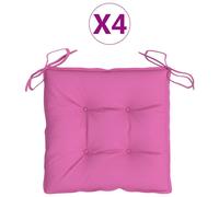 Coussins De Chaise 4 Pcs Rose 50x50x7 Cm Tissu Vidaxl Vidaxl Rose