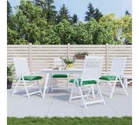vidaXL Stoelkussens 4 st bladpatroon 40x40x7 cm stof361499 Vert G