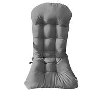 Coussins de chaise à bascule d'intérieur à dossier haut, coussins de chaise à bascule antidérapants, coussins de remplacement épais résistants aux éclaboussures avec sangles pour patio, maison, jardin