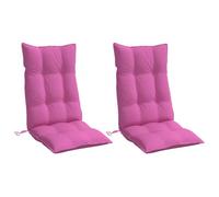vidaXL Coussins de chaise à dossier haut 377662 Tissu Oxford rose – Lot de 2