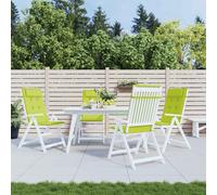 Coussins de chaise à dossier haut lot de 4 carreaux gris coussin vidaXL