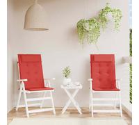 vidaXL Coussins de Chaise à Dossier Haut Lot de 6 Rouge Tissu Oxford