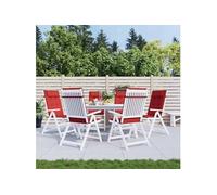 Coussins de chaise à dossier haut lot de 4 carreaux gris coussin vidaXL