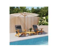 Coussins de chaise adirondack lot de 2 anthracite tissu oxford 361830