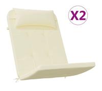 Coussins De Chaise Adirondack Lot De 2 Crème Tissu Oxford
