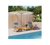 vidaXL Coussins pour chaise Adirondack 361831 – Lot de 2 Gris en tissu Oxford