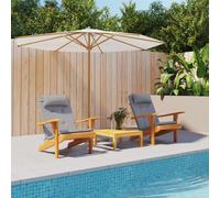 Coussins De Chaise Adirondack Lot De 2 Gris Tissu Oxford