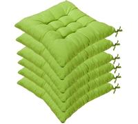 Coussins de chaise - AIMOONSA - Vert - 40x40x5 cm - Lot de 6 - Capitonné 9/16
