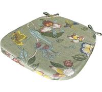 Coussins de Chaise Antidérapant avec Rubans Galettes de Chaise en Forme de Trapèze Assise Dehoussable Lavable Coussins de Siège for Cuisine, Salle Manger, Jardin, Bureau(@32,43X40X5cm)