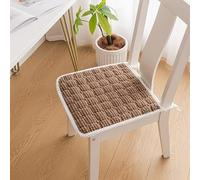 Coussins de Chaise avec Attaches, Coussins Salle à Manger en métal antidérapants, lavables for la Maison et Cuisine, 1 pièce(Brown,45CM/17.7INCH)
