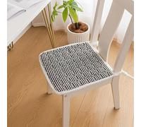 Coussins de Chaise avec Attaches, Coussins Salle à Manger en métal antidérapants, lavables for la Maison et Cuisine, 1 pièce(Black,50CM/19.7INCH)