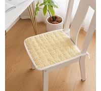 Coussins de Chaise avec Attaches, Coussins Salle à Manger en métal antidérapants, lavables for la Maison et Cuisine, 1 pièce(Yellow,40CM/15.7INCH)