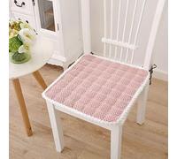 Coussins de Chaise avec Attaches, Coussins Salle à Manger en métal antidérapants, lavables for la Maison et Cuisine, 1 pièce(Pink,50CM/19.7INCH)