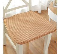 Coussins de Chaise avec des Liens, Coussins de Siège en Velours côtelé, sans Remplissage, Forme de D, Anti dérapage, Couleur Pure, idéal pour intérieur Épaisseur 1cm,Kaki,40x38cm