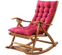 Coussins De Chaise Berçante Épaissir Polyester Coussin Longue Relaxant Intérieur Extérieur Rocking Chair Jardin Pour La Maison Relax Pas De Chaise (Color : Red, Size : 120x48cm)
