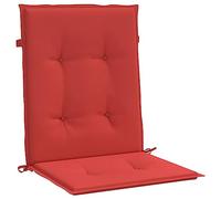 Vidaxl Coussins De Chaise De Jardin À Dossier Bas Lot De 4 Rouge