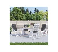 Coussins de chaise de jardin à dossier haut lot de 4 anthracite 43178