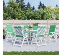 Coussins de Chaise de Jardin à Dossier Haut Terrasse Lot de 4 Noir Tissu vidaXL