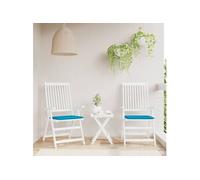 Coussins de Chaise de Jardin Siège Extérieur Lot de 2 Bleu Tissu Oxford vidaXL