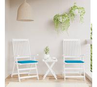 Coussins de Chaise de Jardin Siège Extérieur Lot de 2 Bleu Tissu Oxford vidaXL