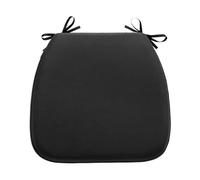 Coussins de chaise de salle à manger antidérapants en mousse à mémoire de forme de haute qualité avec fermeture éclair et sangles Noir uni 37 x 36 cm pour un confort ultime et une décoration élégante