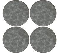 Coussins de Chaise de Salle à Manger Ronds en Cuir, antidérapants et imperméables, pour tabourets Hauts de Bar ou de Bistro, Gris, 40 cm, Lot de 4